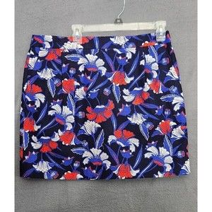 NWT J. CREW‎ Women's Basketweave Mini Pencil Skirt Blue Red White Floral Size 14